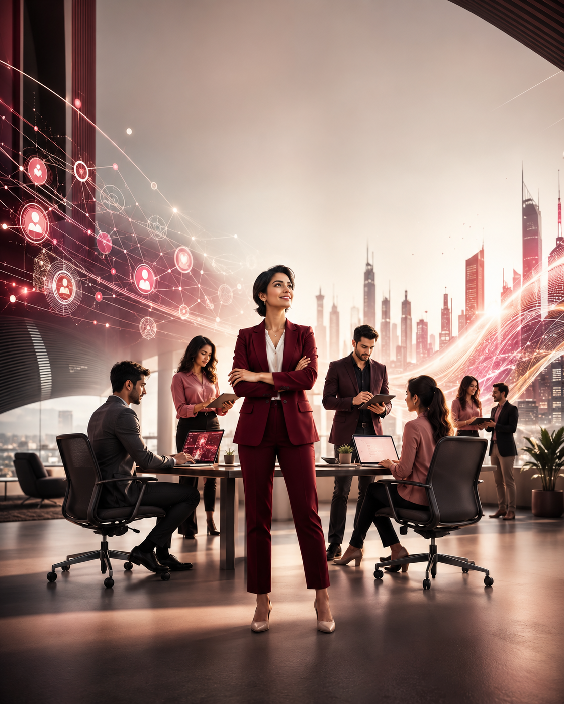 Business owner collaborating with a digital marketing team using data-driven strategies to increase online visibility, qualified leads, and sustainable business growth.